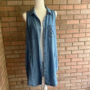 Allison Joy Chambray Tank Dress or Long Top